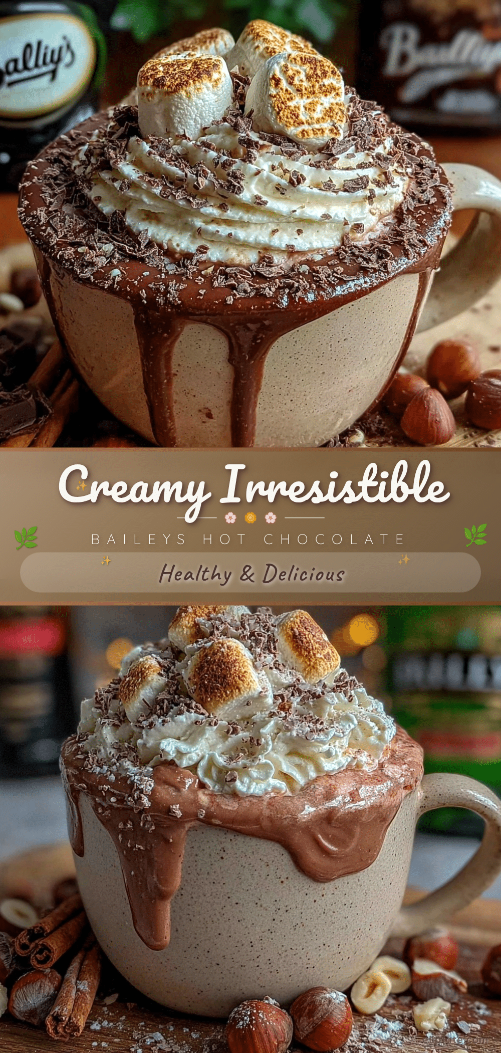 creamy Baileys hot chocolate recipe