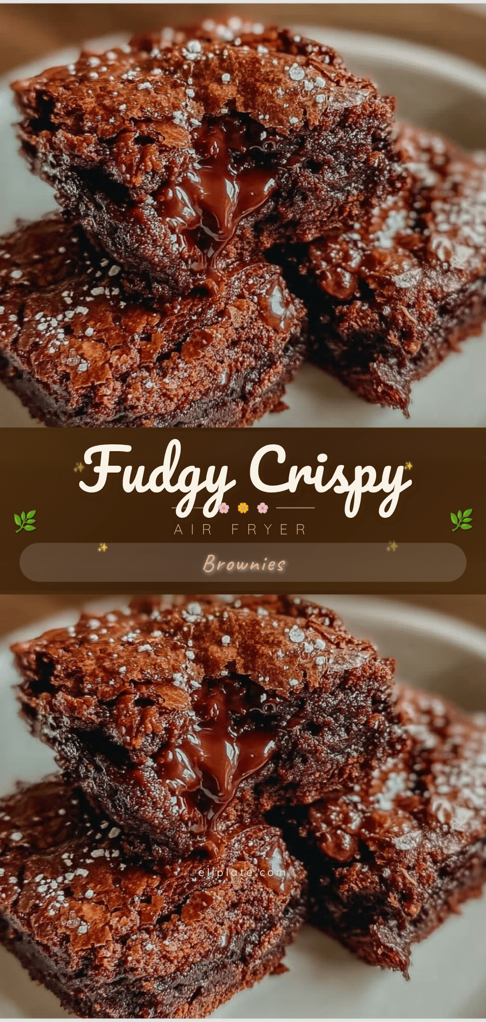 crispy fudgy air fryer brownies recipe
