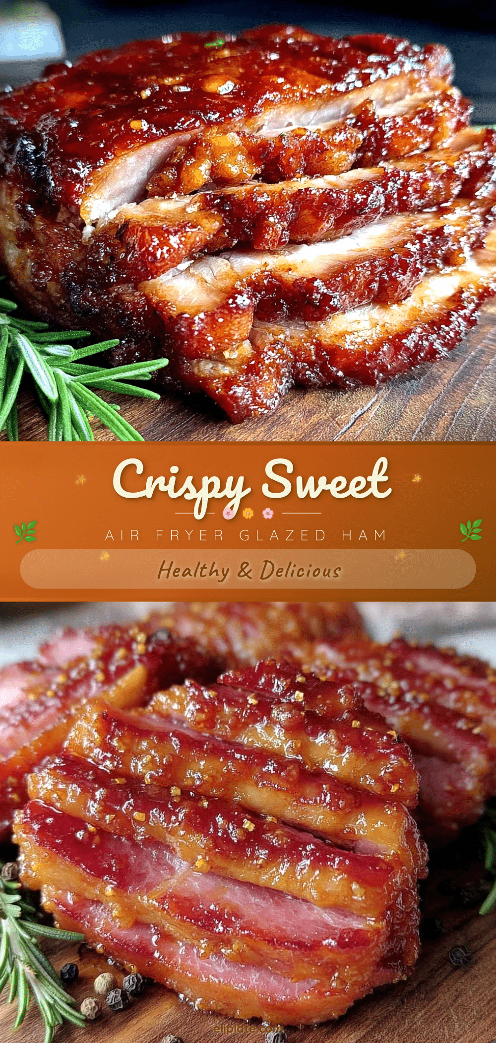 crispy sweet air fryer glazed ham recipe