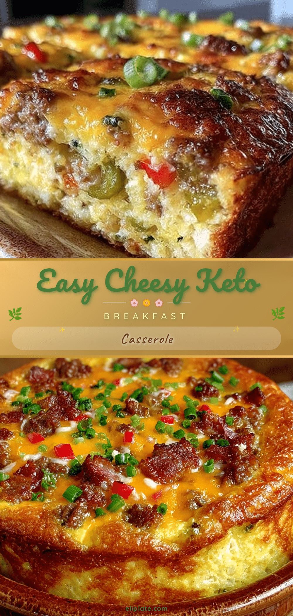 easy cheesy keto breakfast casserole recipe