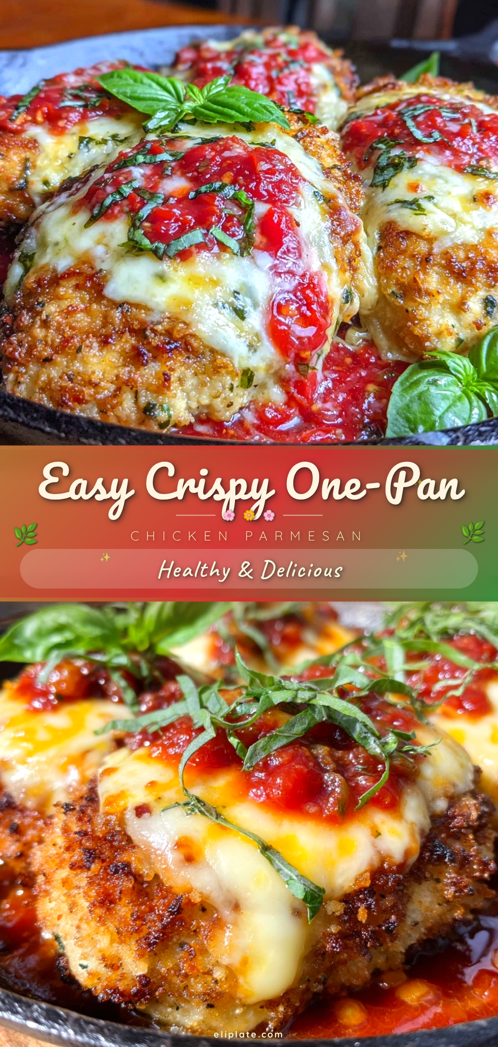 Easy Crispy One-Pan Chicken Parmesan recipe