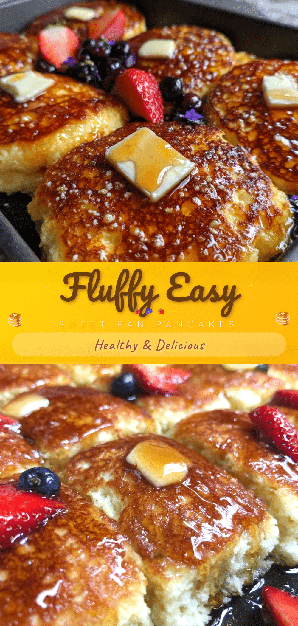 easy fluffy sheet pan pancakes recipe