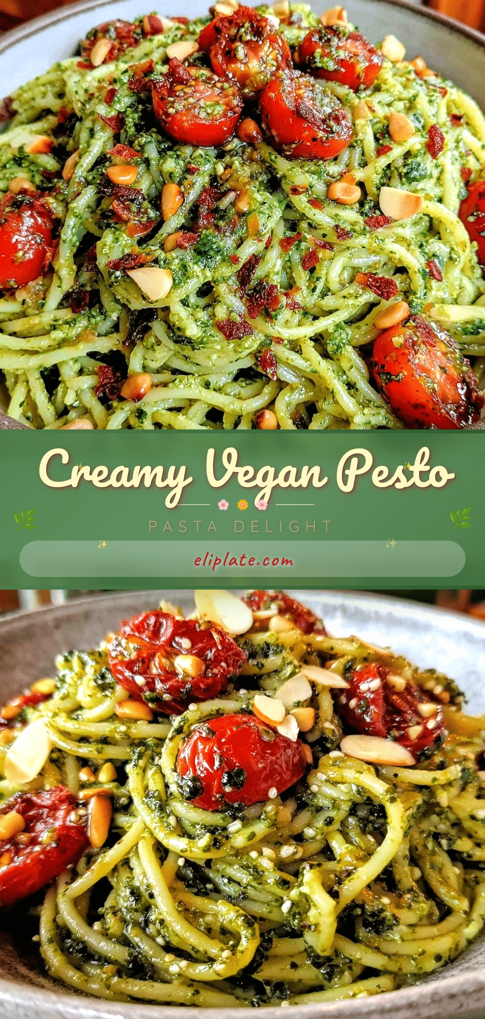 fresh vegan pesto pasta recipe