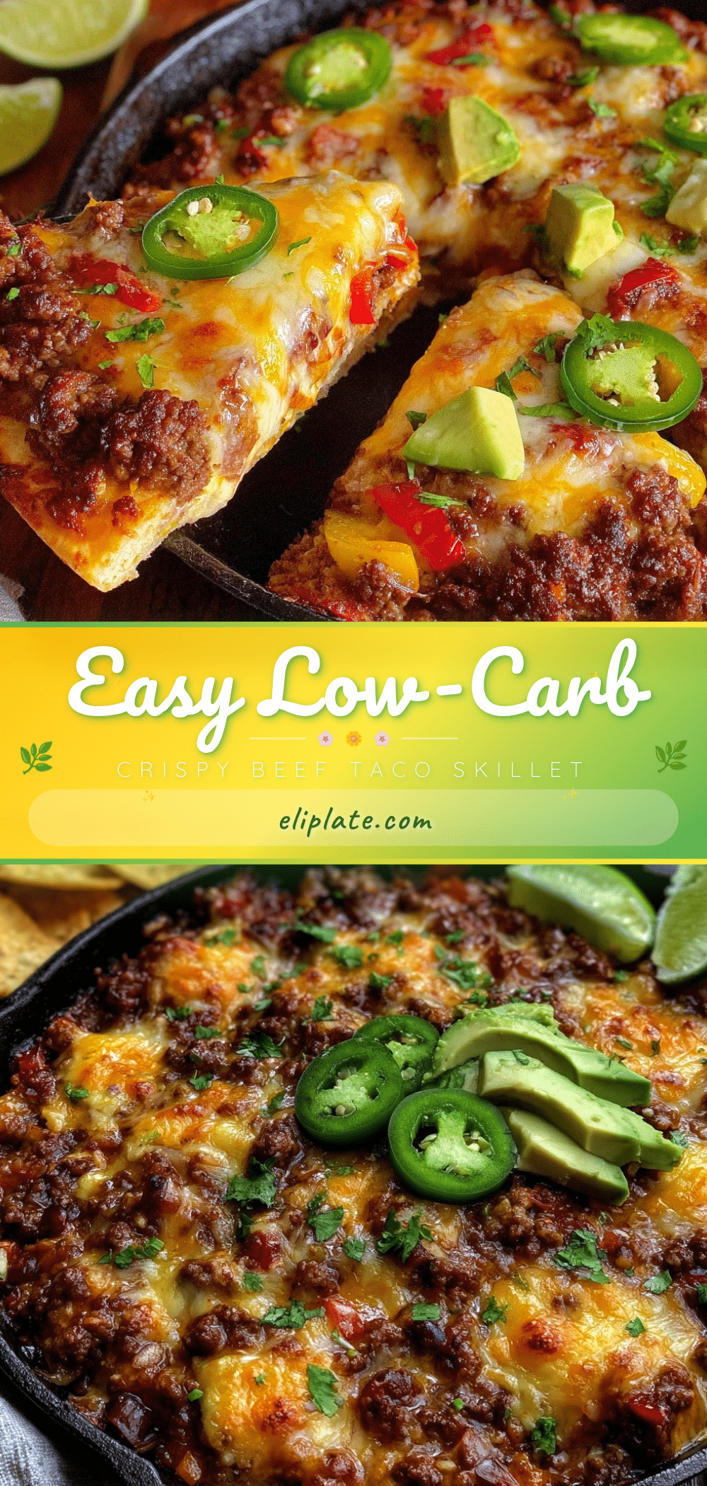 low-carb crispy beef taco skillet recipe