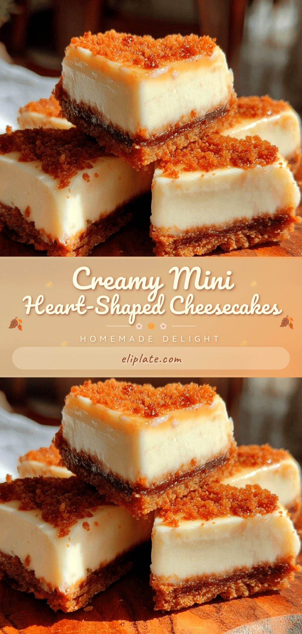 mini heart-shaped cheesecakes recipe