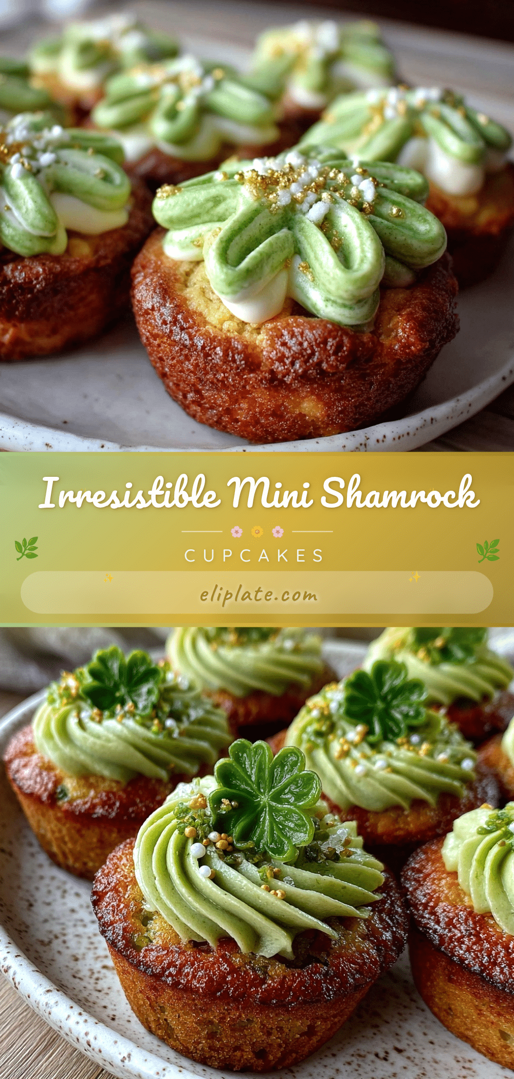 mini shamrock cupcakes recipe