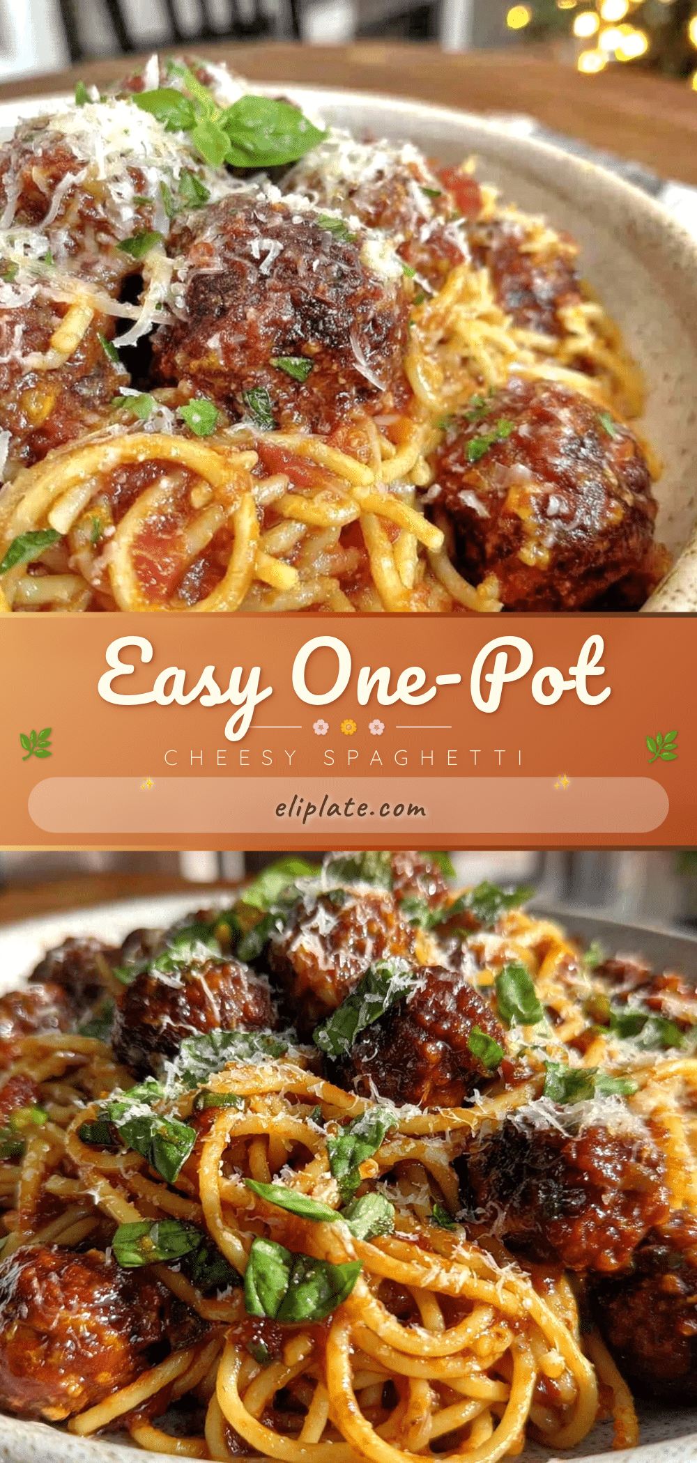 one-pot cheesy spaghetti with meatballs recipe