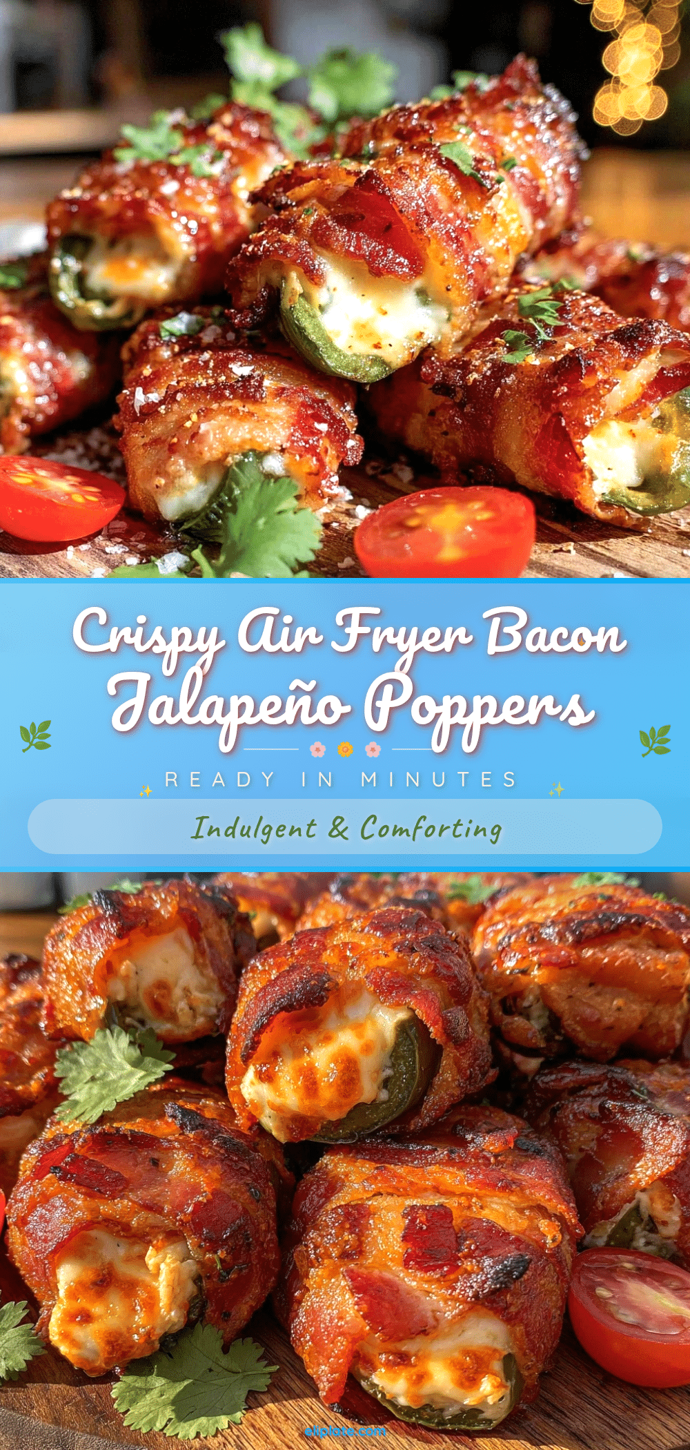 air fryer bacon wrapped jalapeño poppers recipe