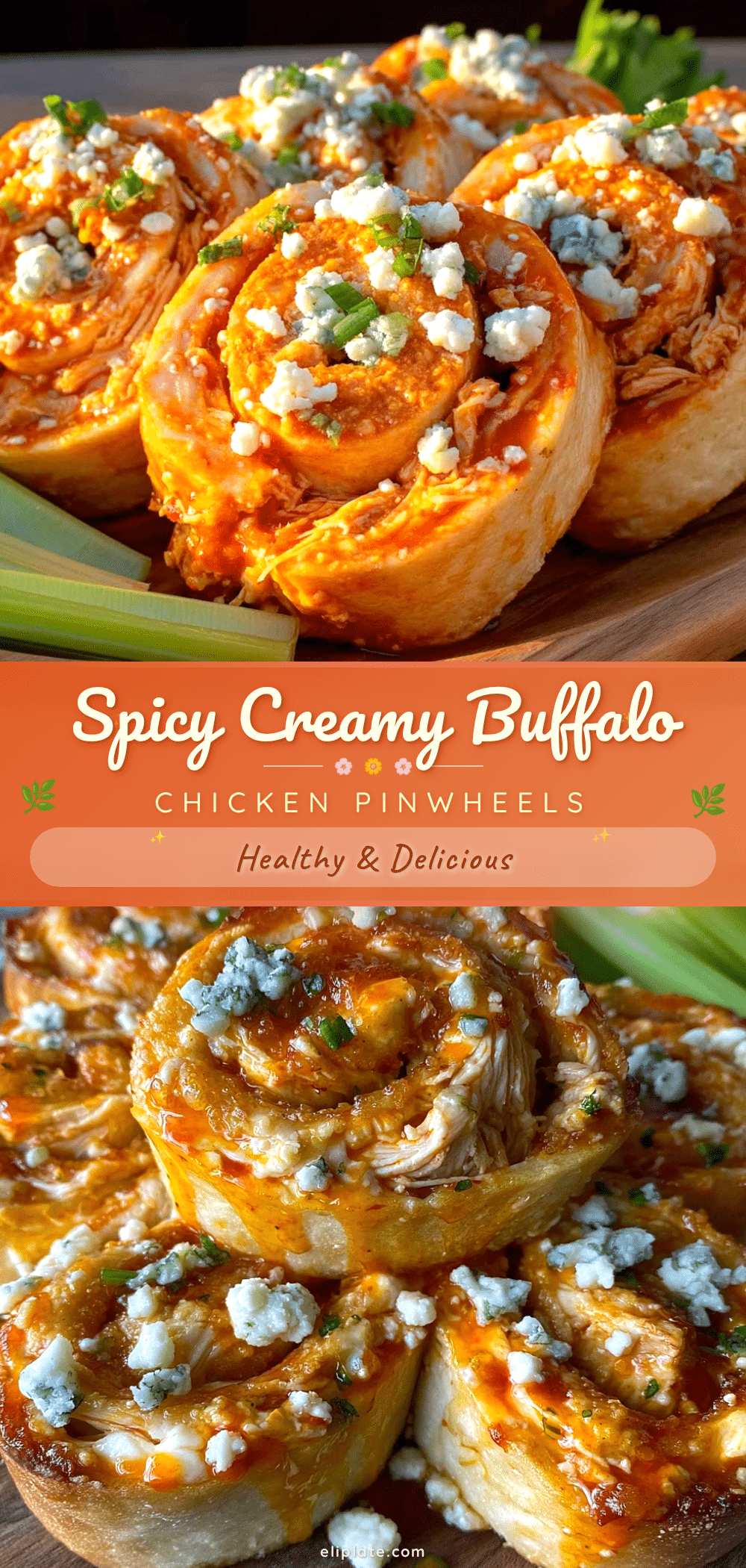 buffalo chicken pinwheels recipe