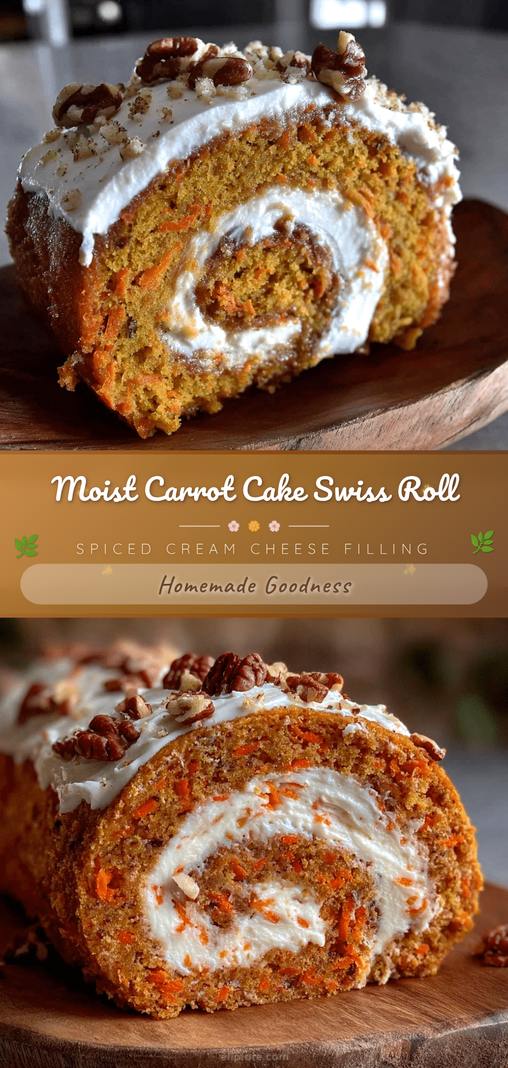 carrot cake swiss roll recipe