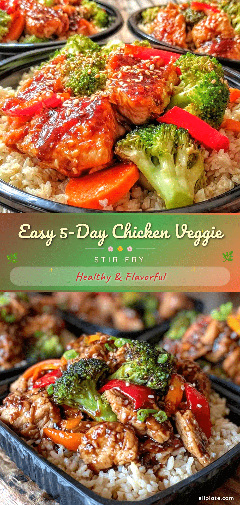 chicken and vegetable stir fry meal prep recipe