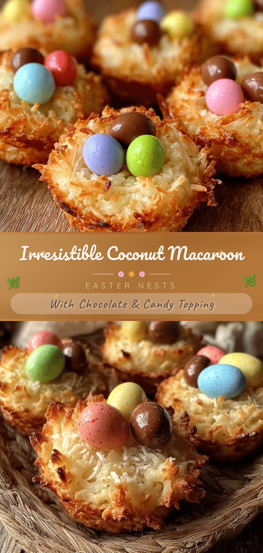 coconut macaroon Easter nests recipe
