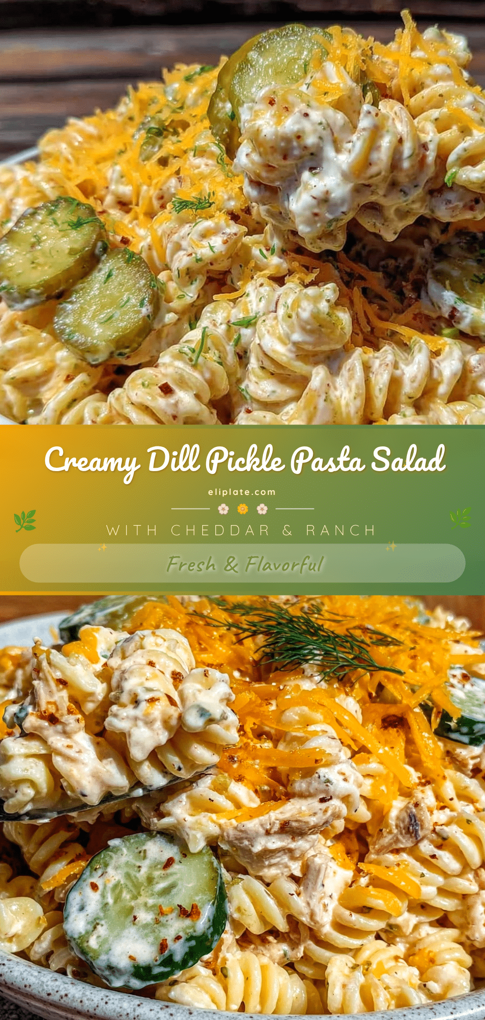 creamy dill pickle pasta salad recipe