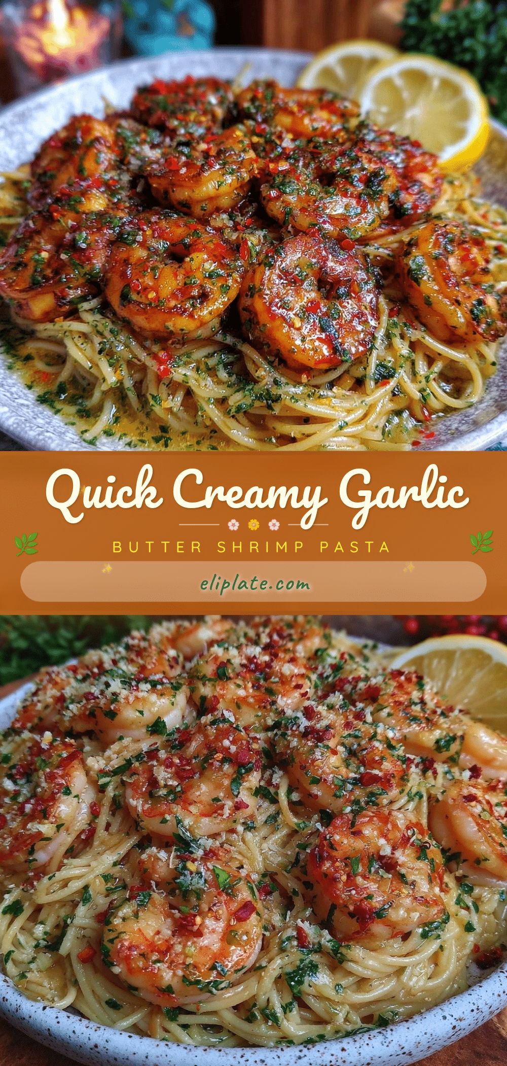 creamy garlic butter shrimp pasta recipe