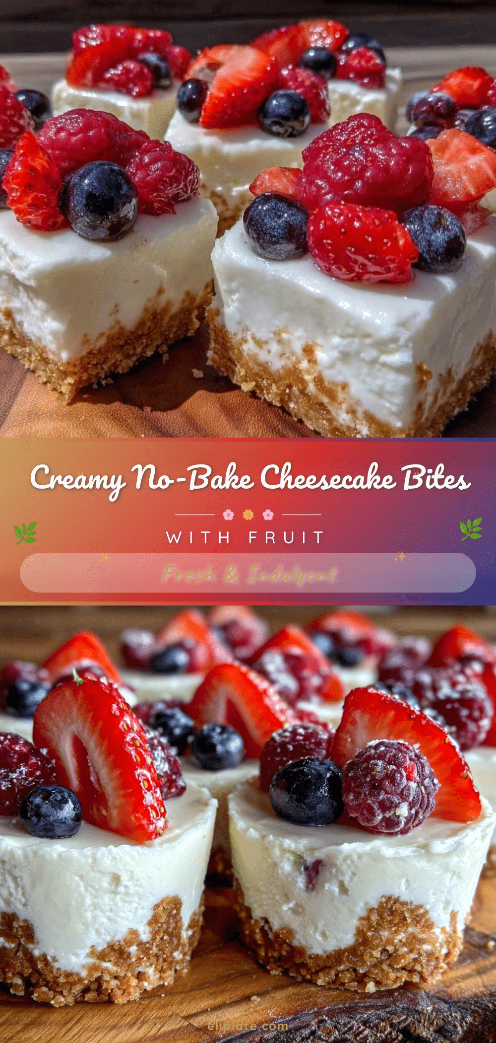 creamy no-bake cheesecake bites recipe