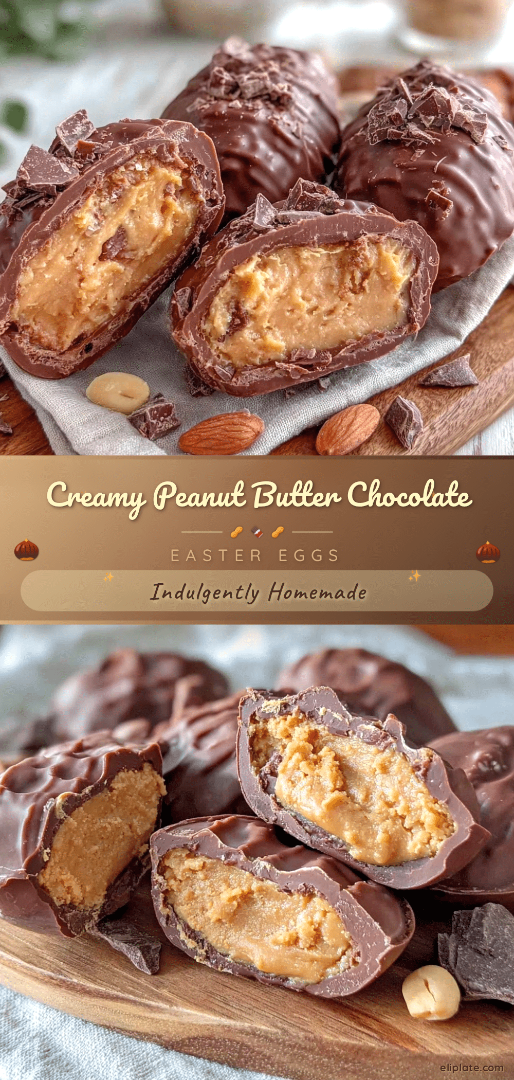 creamy peanut butter chocolate Easter eggs recipe
