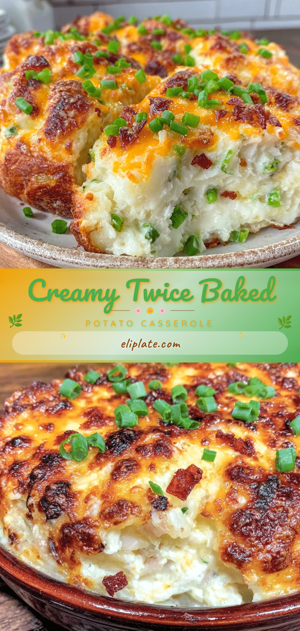 creamy twice baked potato casserole recipe