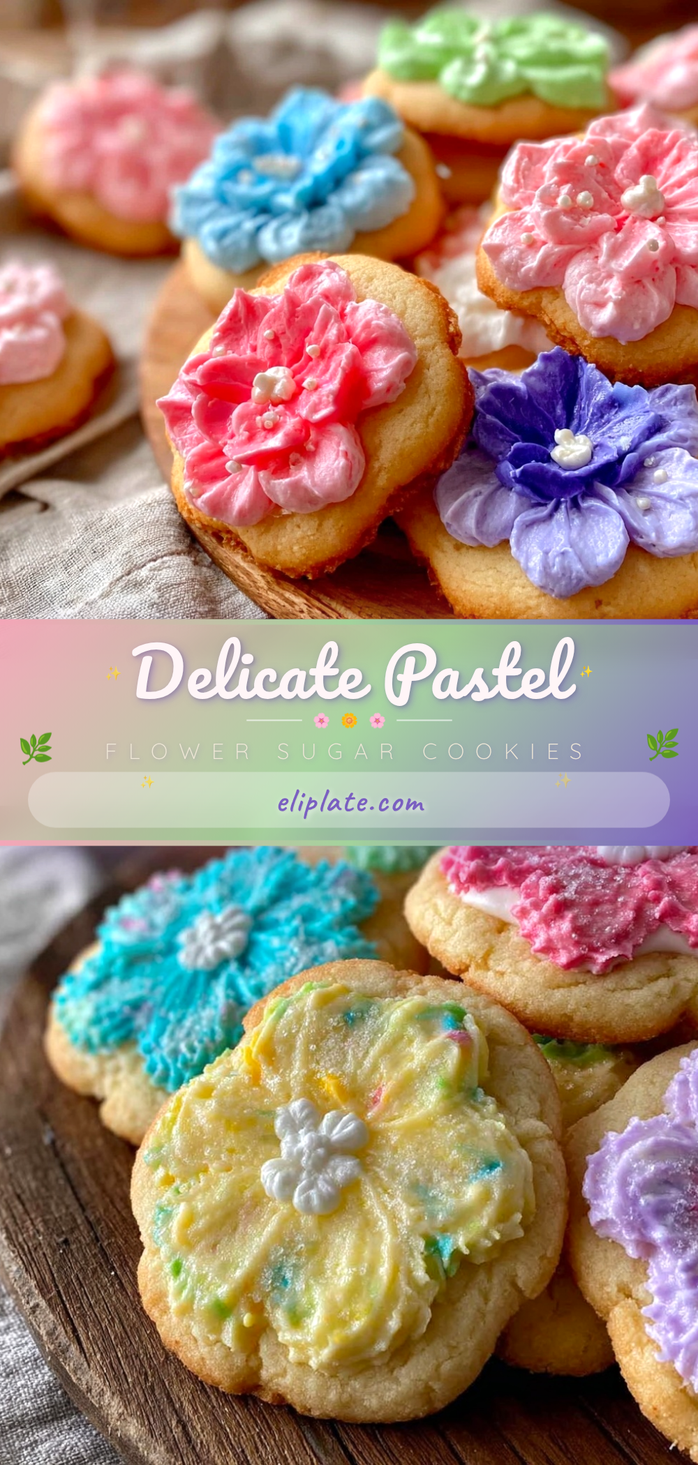 flower-shaped sugar cookies recipe