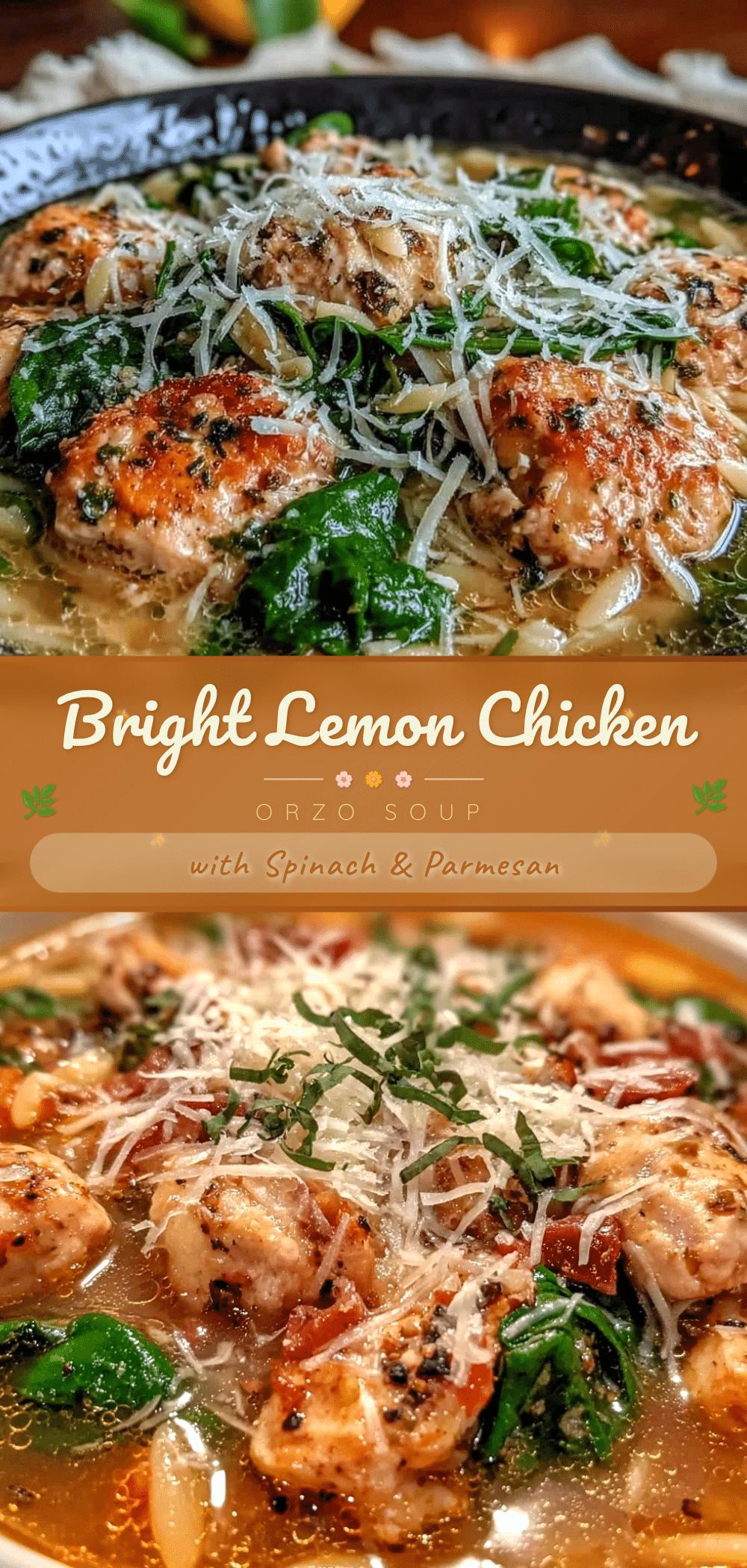 fresh lemon chicken orzo soup recipe