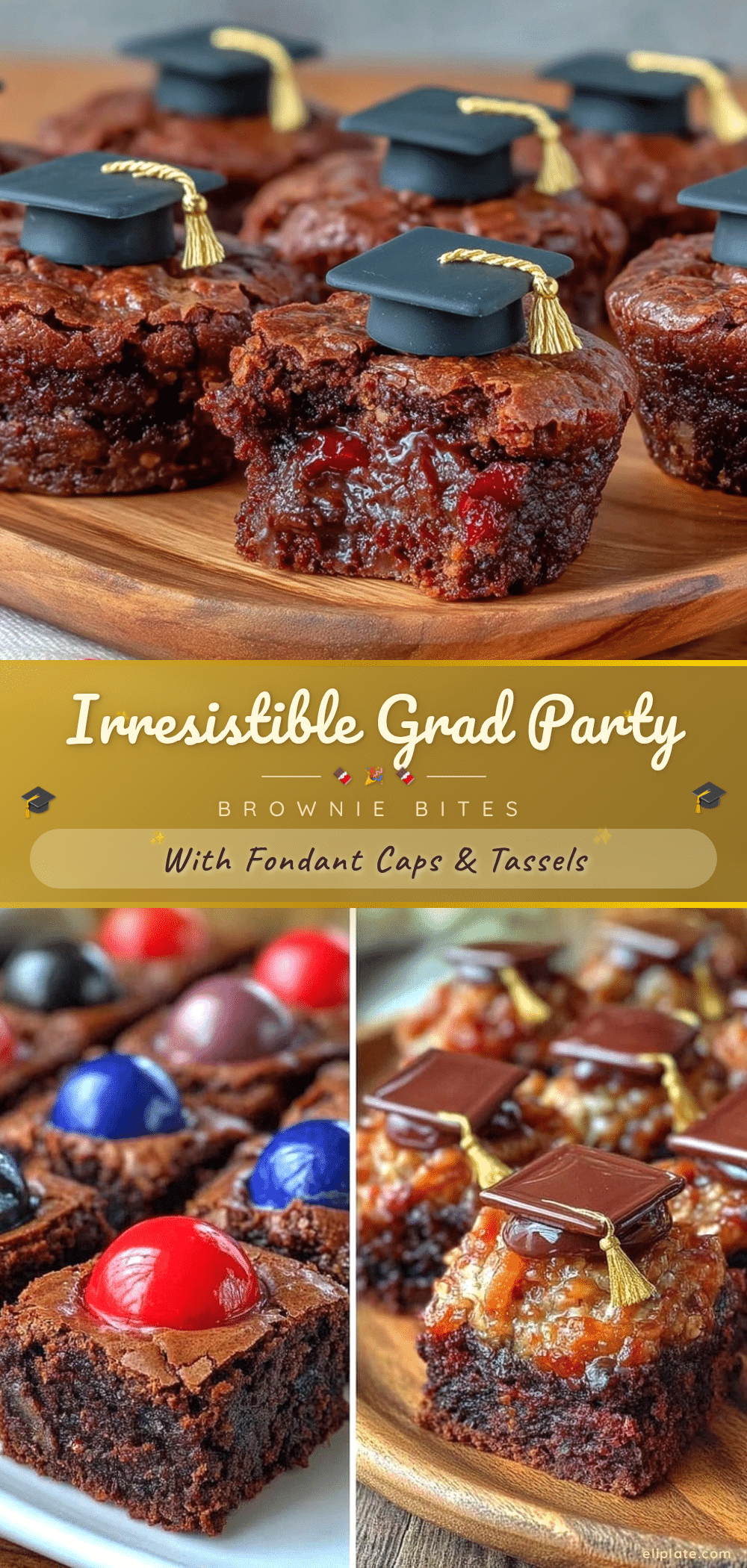 grad party brownie bites recipe