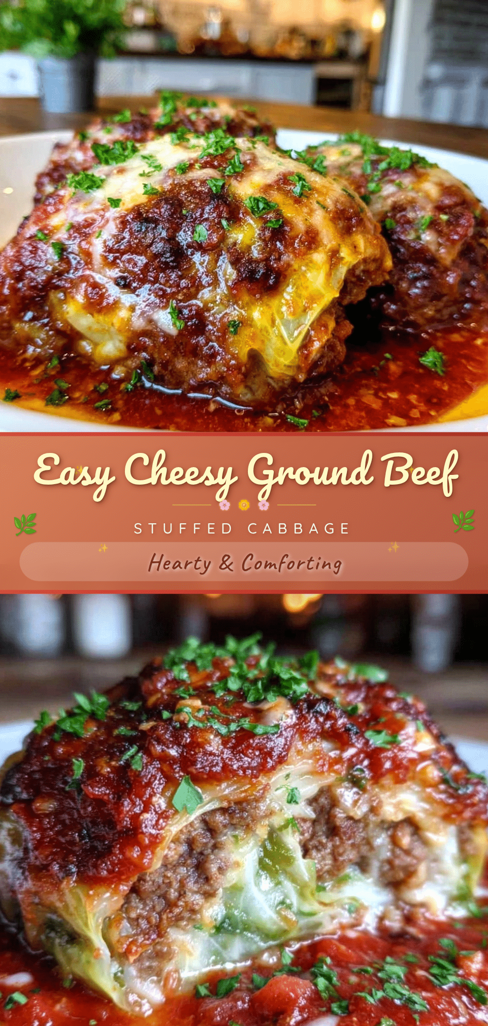 ground beef and rice stuffed cabbage casserole recipe