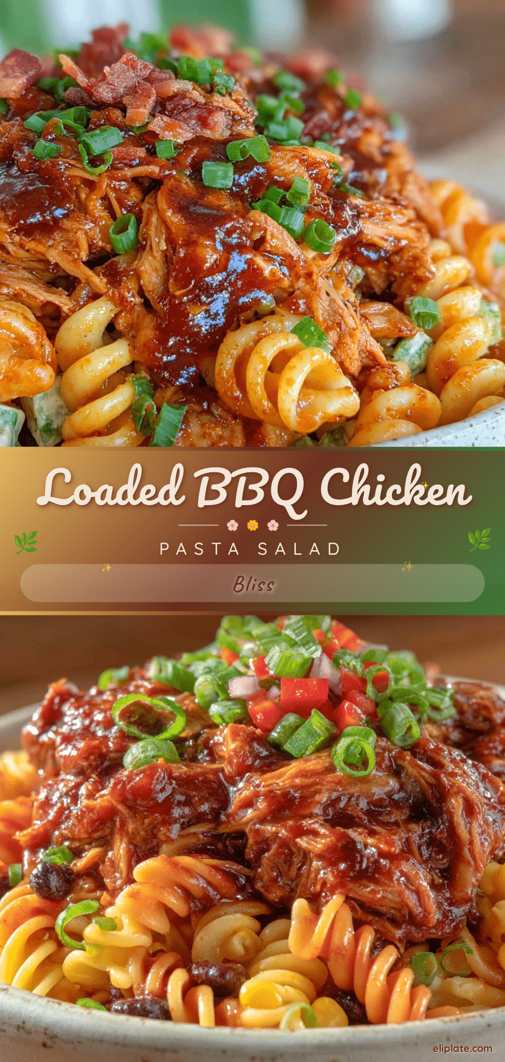 loaded BBQ chicken pasta salad recipe