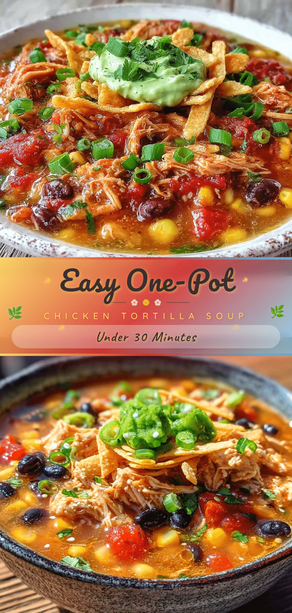 one-pot chicken tortilla soup recipe