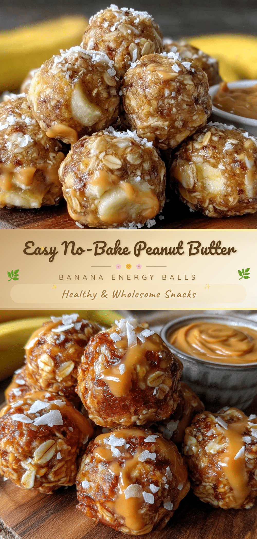 peanut butter banana oat energy balls recipe