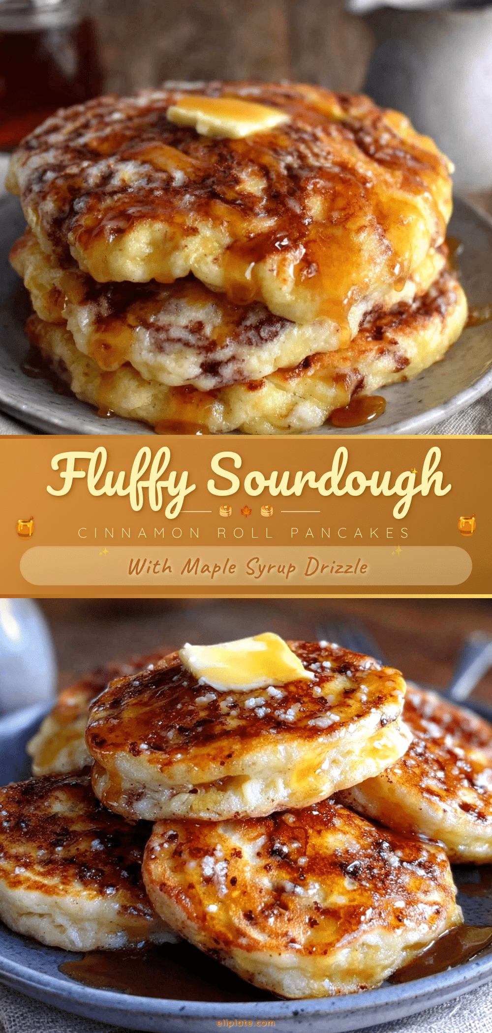 sourdough discard cinnamon roll pancakes recipe