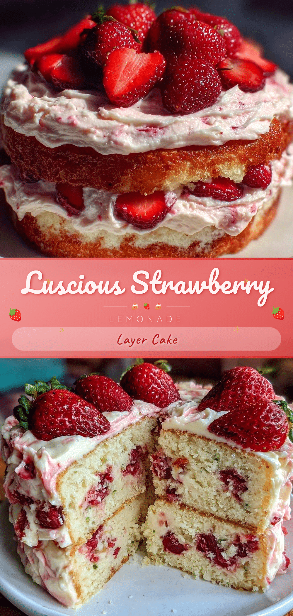 strawberry lemonade layer cake recipe