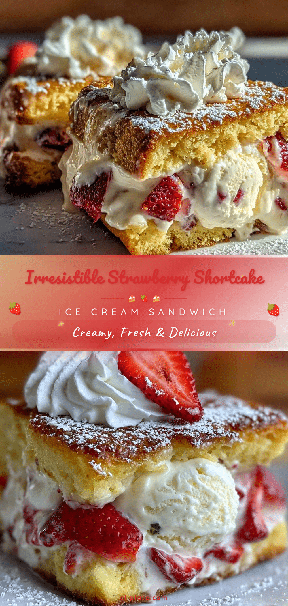 strawberry shortcake ice cream sandwich recipe