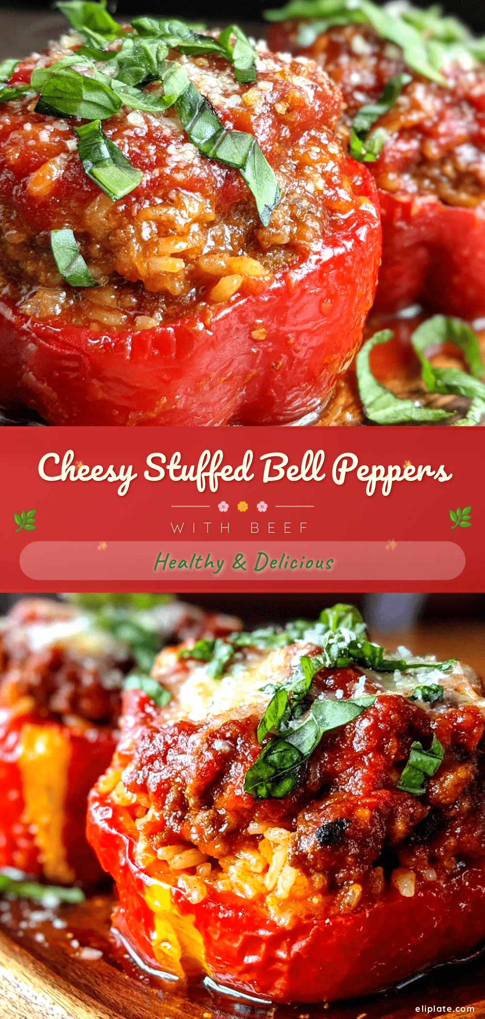stuffed bell peppers with ground beef and rice recipe