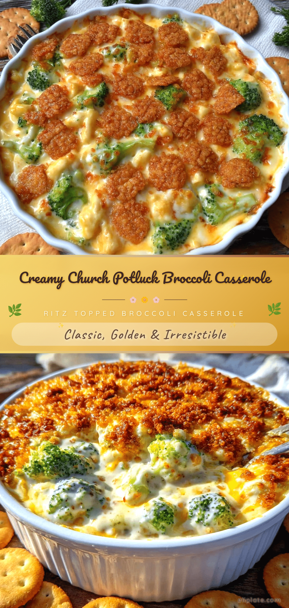 broccoli casserole with crunchy ritz topping recipe