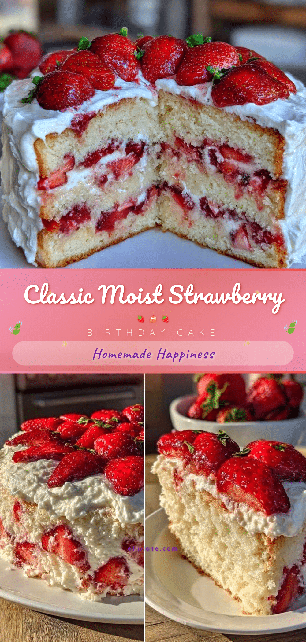 classic homemade strawberry cake recipe