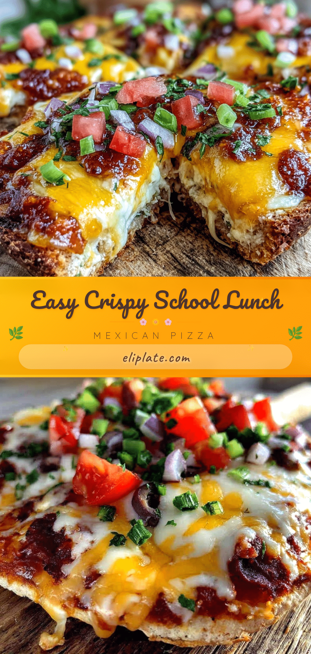 Easy Crispy School Lunch Fiestada Mexican Pizza recipe