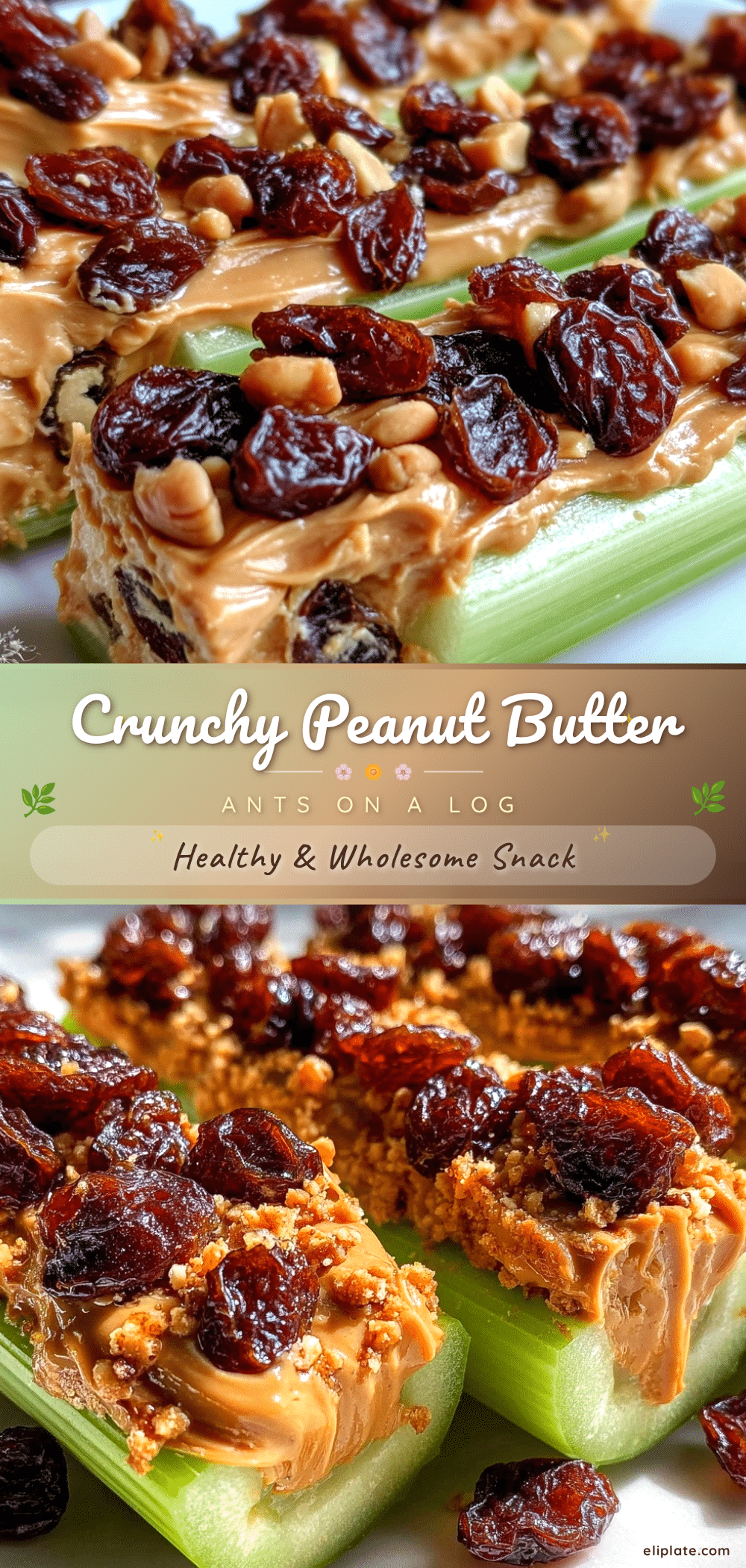 healthy after school ants on a log recipe