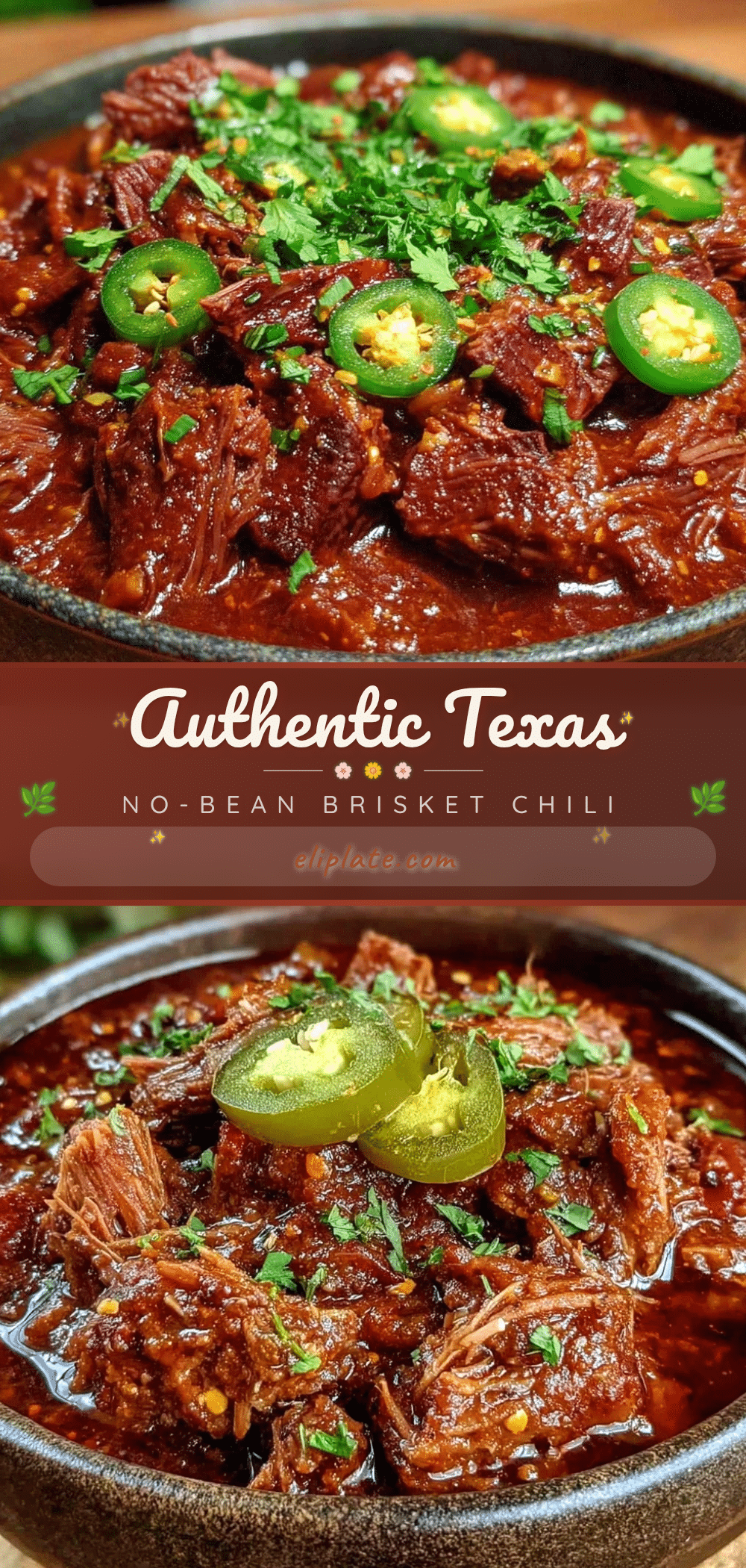 Texas brisket chili no beans recipe