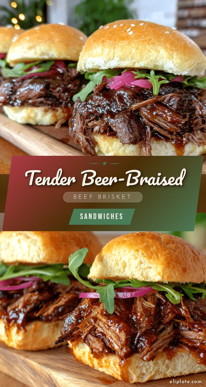beer-braised beef brisket sandwiches recipe