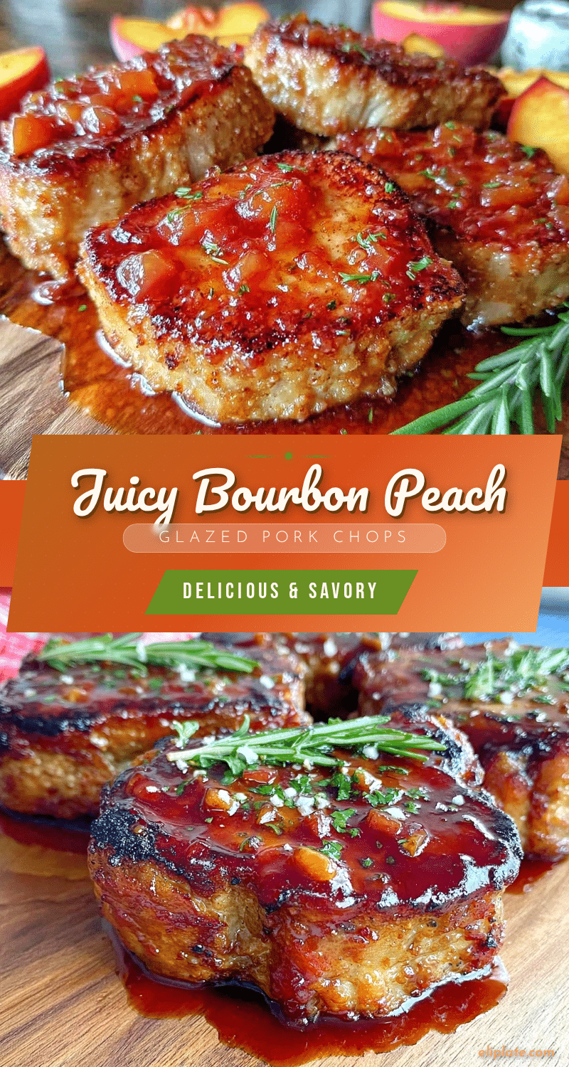 bourbon peach glazed pork chops recipe
