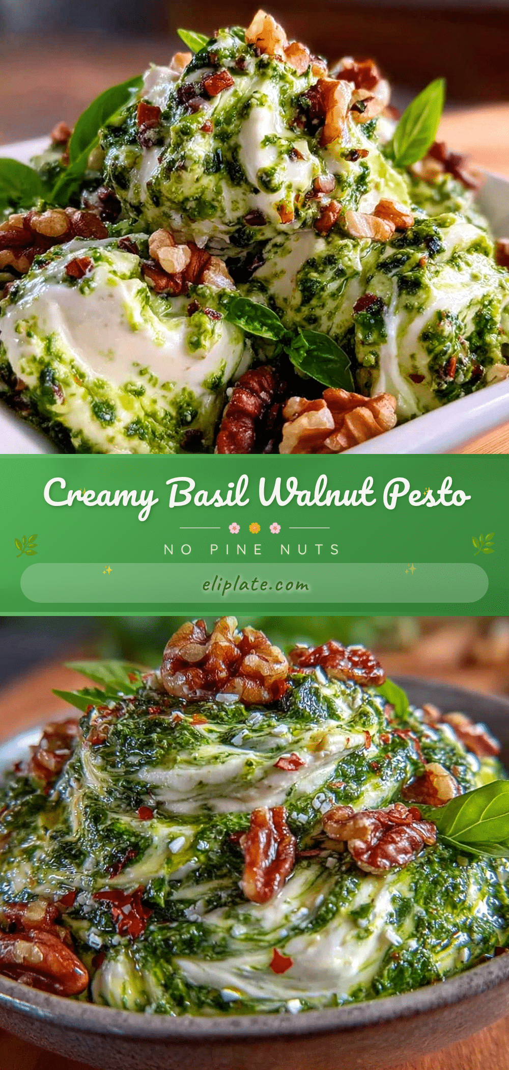 creamy basil walnut pesto recipe