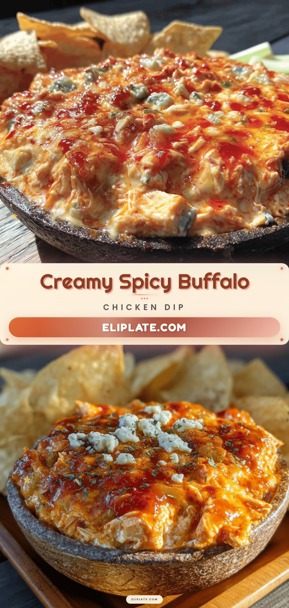 creamy buffalo chicken dip recipe