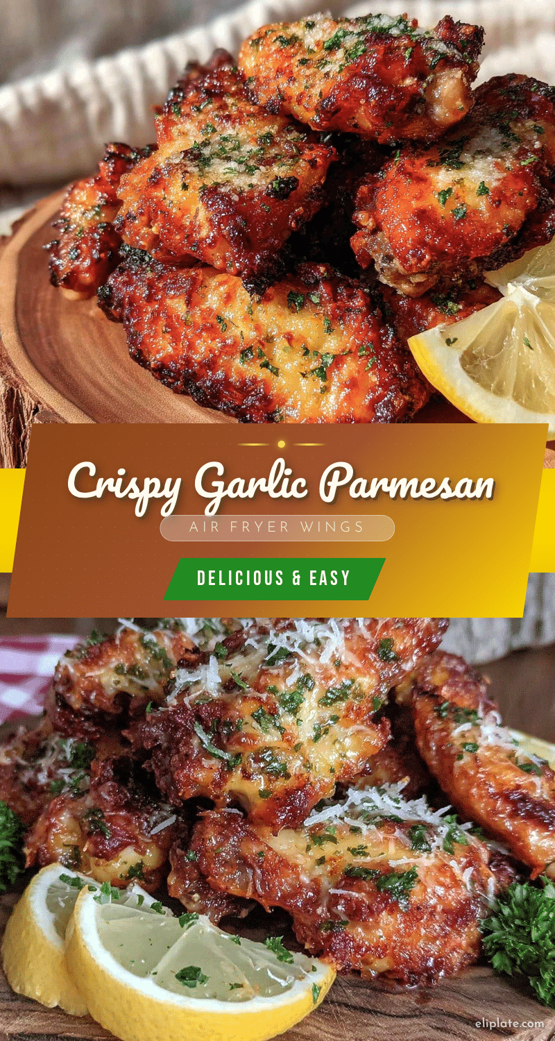 crispy air fryer garlic parmesan chicken wings recipe