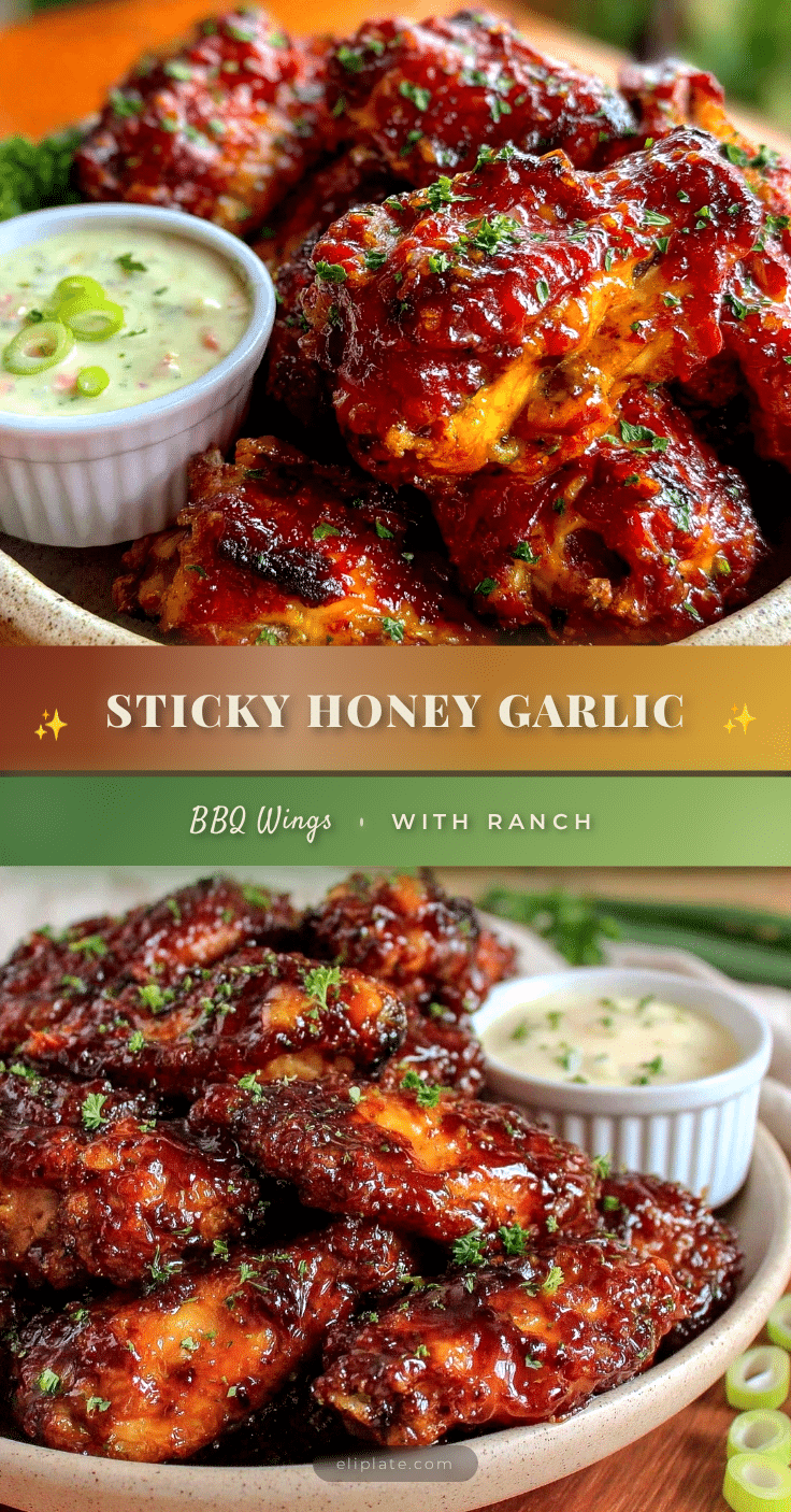 crispy honey garlic bbq chicken wings recipe