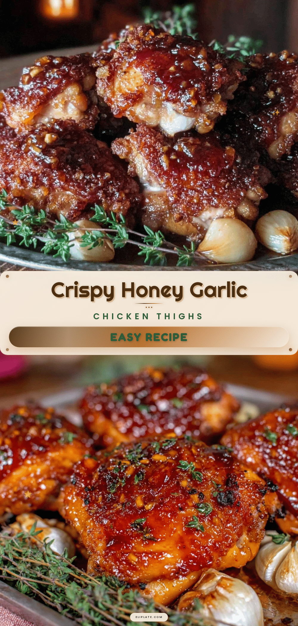 crispy honey garlic chicken thighs recipe