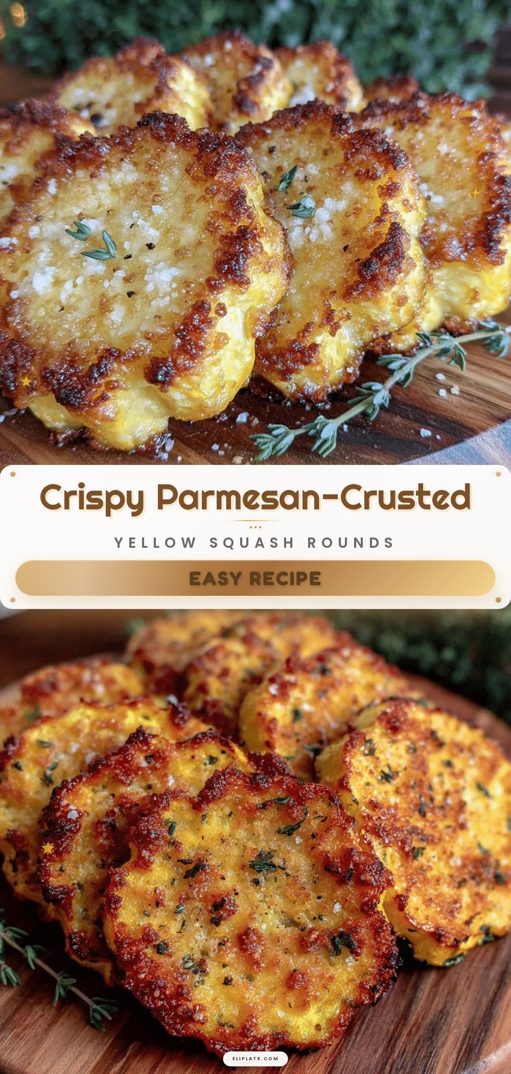 crispy Parmesan-crusted yellow squash rounds recipe