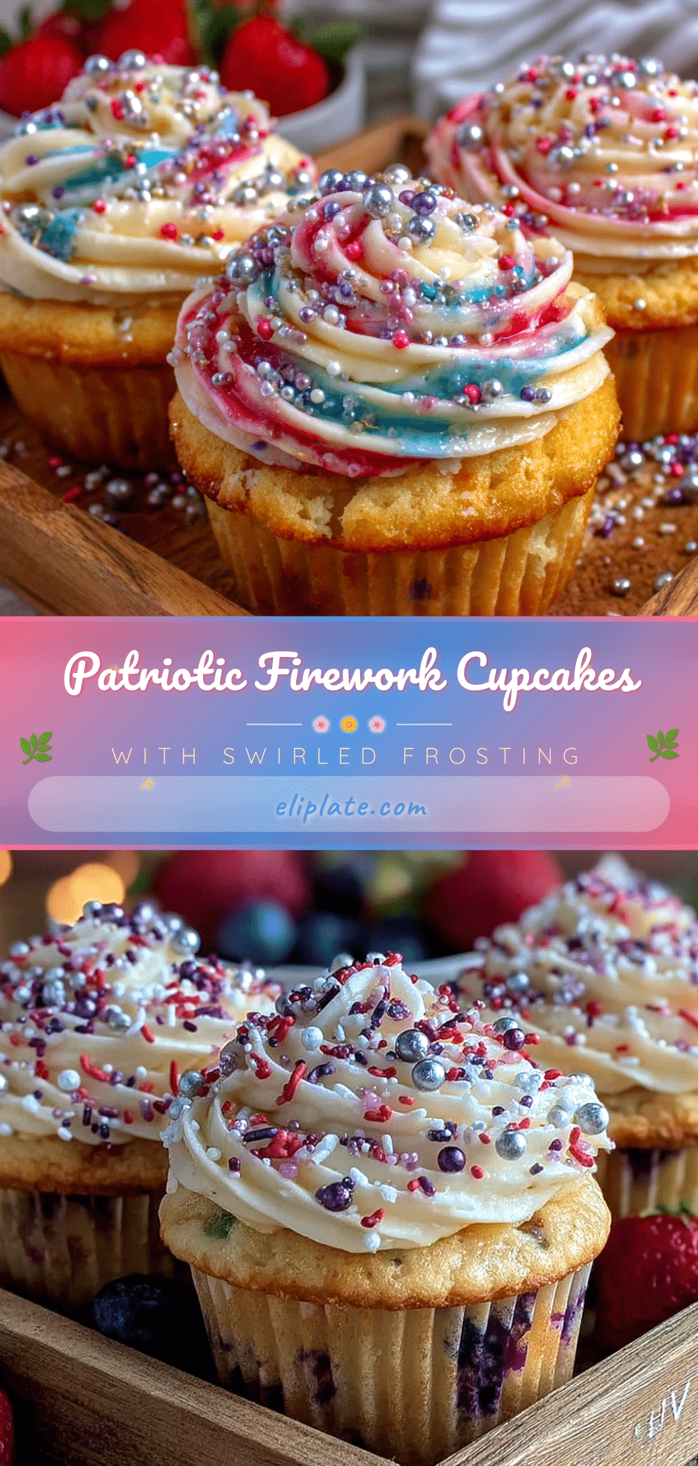 festive firework cupcakes recipe
