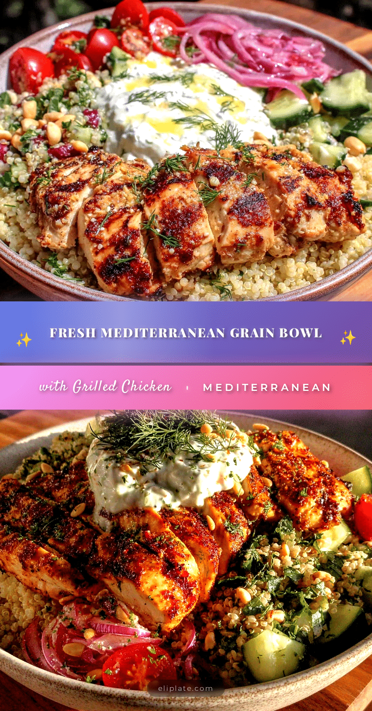 Fresh Mediterranean Grain Bowl recipe