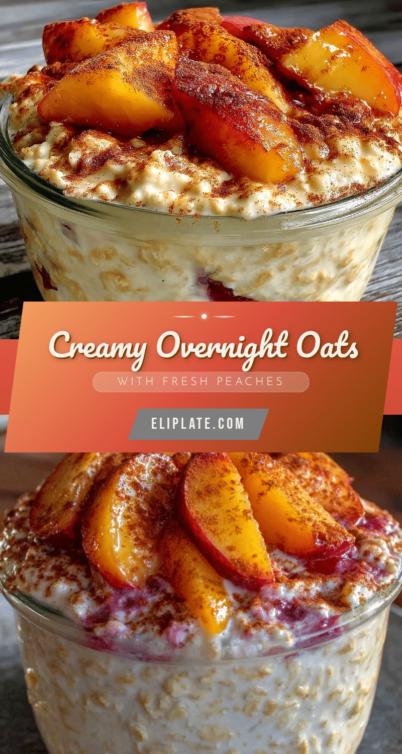 fresh overnight oats with peaches and cinnamon recipe