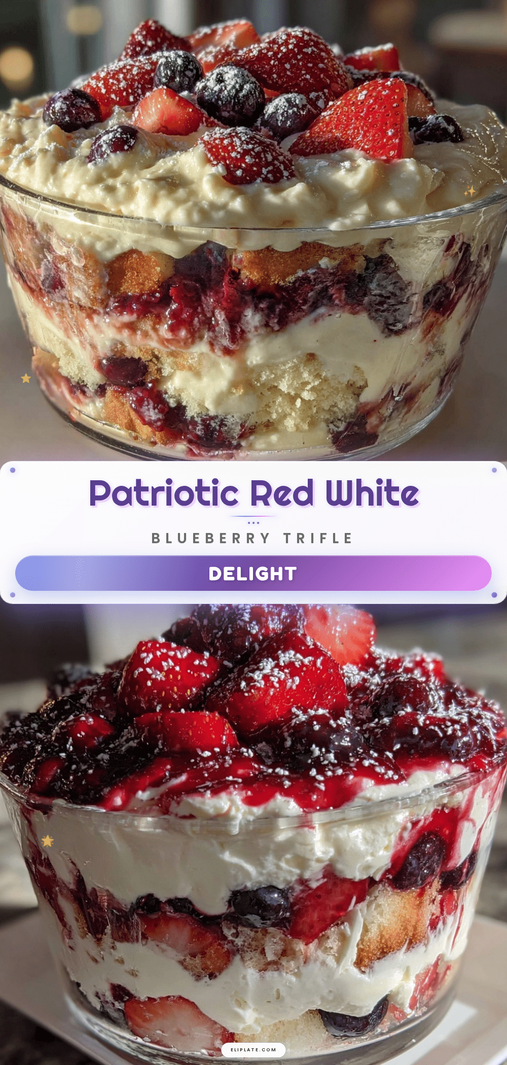 fresh red white and blue berry trifle recipe