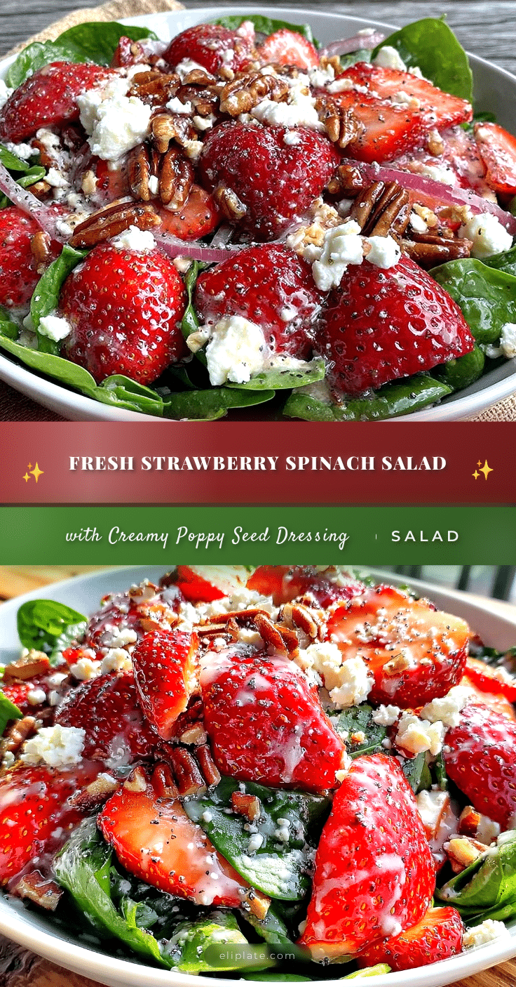 fresh strawberry spinach salad recipe